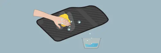 How to clean car floor mats - Use Soap and water