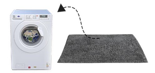 How to wash bathroom mats - Step 2 - Machine Wash